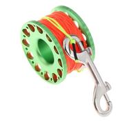 lopituwe Carrete de buceo de dedo con línea visibilidad Carrete buceo con clip seguridad perno doble extremo ligero para entusiastas del portátil