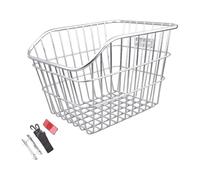 lopituwe Cesta Trasera Universal para Bicicleta, fácil de Instalar, de Hierro Premium, Resistente y organizadora de Accesorios para Ciclismo. Cesta portátil para Guardar, Sin Tapa, 29 x 22.5 x 26 cm