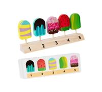 lopituwe Comida de Juguete para Juego de imitación, Accesorios de Cocina, Puesto de Helados de para Madera, Experiencia de Aprendizaje interactiva y Divertida, Paleta, 21.7 x 4 x 9 cm