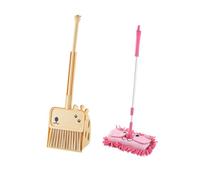 lopituwe El Juego de Juguetes educativos Incluye una Linda Escoba para niños pequeños, un Juego de Limpieza para niños Que fomenta el Creativo Limpieza del hogar, una casa Juegos para, Rosa