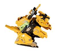 lopituwe Este Coche de Dinosaurio transformable Ofrece Aventuras Gracias a su Empuje Manual hacia adelante en Ambos Modos. Vehículo de ingeniería deformación para niños, Tiranosaurio Amarillo