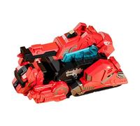 lopituwe Este Coche de Dinosaurio transformable Ofrece Aventuras Gracias a su Empuje Manual hacia adelante en Ambos Modos. Vehículo de ingeniería deformación para niños, Tiranosaurio Rojo