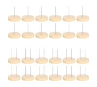 lopituwe Expositores de muñecas, soportes para muñecas de crochet, soportes de Para madera, bases redondas gruesas hechas a mano, soporte fuerte para colecciones, expositores de