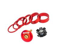 lopituwe Herramienta de fijación del Espaciador del Juego de dirección la Bicicleta Arandela la Horquilla Delantera Juego Arandelas Horquilla Bicicleta Colorido, Rojo