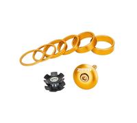 lopituwe Herramienta de fijación del Espaciador del Juego de dirección la Bicicleta Arandela la Horquilla Delantera Juego Arandelas Horquilla Bicicleta Colorido, Oro