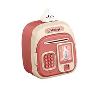 lopituwe Hucha electrónica con contraseña de Doble Modo, decoración con contraseña, Hucha para niños, de Gran Capacidad, ahorros, Gran Capacidad, Rosa, 16.8 x 12.7 x 23 cm