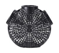 lopituwe Jaula de Pesca portátil, Trampa para Peces, Red para atrapar cangrejos, Herramienta acuática, Cesta para cangrejos, Gran Capacidad, Negro, 31x10x27cm