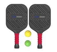 lopituwe Juego de Raquetas de Pickleball Ligeras y duraderas, económico, para Noches de Juegos Familiares y Actividades Infantiles, 2 Pelotas