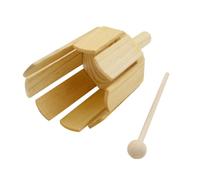 lopituwe Juguete de percusión con tubo de sonido, divertido para aprender música, tambor de Para madera para agitar, para el hogar y la escuela, con asa en la parte inferior,