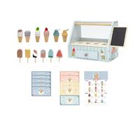 lopituwe Juguete Educativo: Mostrador de Helados Que Mejora Las Actividades de Juego simulación para niños, fomentando la interacción y Las Habilidades comunicación Durante el Tiempo Juego. Cocina