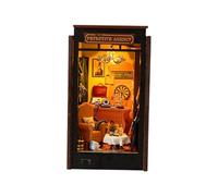 lopituwe Kits de casa de muñecas en Miniatura sin terminar para Adultos y niños Que promueven la coordinación Mano-Ojo a través del Rompecabezas autoensamblaje DIY casa muñecas para Madera estantería