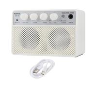 lopituwe Mini amplificador de bajo recargable, compatible con guitarra eléctrica y bajo, ofrece un sonido de alto volumen. Mini amplificador de 10 W para guitarra recargable.