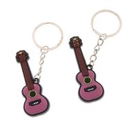 lopituwe Mini llavero de instrumento musical, llavero de piano, de guitarra folk, encantador accesorio de bolsa para amantes de la música, decoración colgante para coche, de