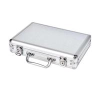 lopituwe Organizador portátil de Herramientas, contenedor de Capacidad, Caja aleación Aluminio para 200 fichas, Caja para Juegos, Ocasiones, aleación Aluminio para 200 Adultos.