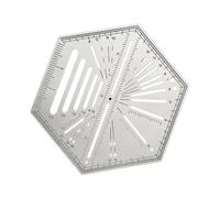 lopituwe Regla hexagonal versátil para acolchado. Múltiples aplicaciones gracias a su acero inoxidable de primera calidad. Fabricada en acero inoxidable.