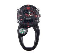 lopituwe Reloj de Pared de montañismo con brújula, cómodo de Llevar en Forma de Reloj, Elegir, Resistente al Agua, no, Rojo