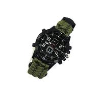 lopituwe Reloj de supervivencia, herramientas para acampar, equipo de senderismo, antorcha, mano de obra fina, suministros para exteriores, regalo multiusos, dispositivo de emergencia, ejercito verde
