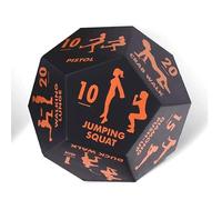lopituwe Transforma tu Rutina de Ejercicios con el Juego de Fitness Dice. Lleva Tus hábitos de Fitness al Siguiente Nivel. Dados Digitales Redondos de 12 Caras de PU Parks, Naranja