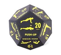 lopituwe Transforma tu Rutina de Ejercicios con el Juego de Fitness Dice. Lleva Tus hábitos de Fitness al Siguiente Nivel. Dados Digitales Redondos de 12 Caras de PU Parks, Amarillo