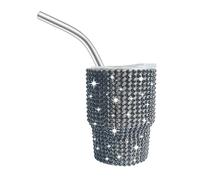 lopituwe Vaso térmico de acero inoxidable brillante: dile adiós a las quemaduras en las manos y disfruta de tu bebida con seguridad. Vaso térmico con, negro