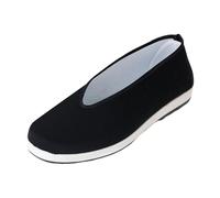 lopituwe Zapatos Tradicionales Chinos Transpirables con Suela de Goma Antideslizante, Zapatos Antiguos de Beijing 38, Negro, Treinta y Cinco