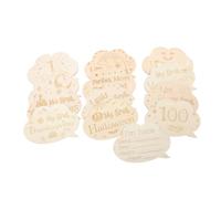 LOPUNER 1 Juego Tarjetas de para Bebés de Madera para Recién Nacidos Tarjetas de Cumpleaños y Recuerdos para Anuncios de Embarazo y Fotos de Crecimiento Familiar