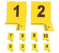 LOPUNER 10 marcadores de escena con números y escala. Incluye marcadores de evidencia numerados del 1 al 10, tarjetas de objetos para accesorios de fotomatón, accesorios para escenas del crimen y
