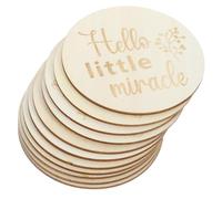 LOPUNER 11 Discos Semanales de Madera de Doble Cara para Viaje de Embarazo Diseño Creativo y Superficie Lisa, Adecuado para Showers y Seguimiento del Crecimiento