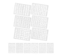 LOPUNER 12 Piezas Plantillas de Letras para Pintar Reutilizables, Juego de Plástico Alfabeto y Números, Plantillas Huecas para Manualidades, Graffiti, Álbumes de Recortes y Pintura Mural