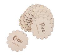 LOPUNER 12 Piezas Tarjetas de Madera para del Crecimiento Tarjetas Mensuales para Fotografías del Primer Año Accesorios para Recién Nacidos Recuerdos Especiales de Cumpleaños