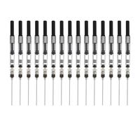 LOPUNER 15 de tinta con punta roma extraíbles para pluma estilográfica, adaptador estándar internacional de 3,4 mm, color negro.