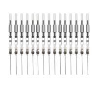 LOPUNER 15 de tinta con punta roma extraíbles para pluma estilográfica, adaptador estándar internacional de 3,4 mm, color plateado.