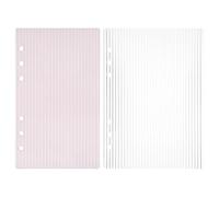 LOPUNER 2 fundas para carpetas A5 - Funda protectora transparente para carpetas de 6 anillas de hojas sueltas, ideal para diarios de viaje, trabajos escolares, cuadernos y material de oficina.
