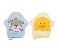 LOPUNER 2 Guantes de Baño para Bebés de Algodón Forma de Estrella de Dibujos Animados, Suaves y Ligeros para Proporcionar Comodidad y Seguridad en Casa Viaje