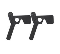 LOPUNER 2 Oclusores Oculares y Accesorio para Prueba de Visión de Plástico Negro para Examen Visual, Protección Ocular Portátil Bloqueo de Luz