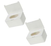 LOPUNER 2 Piezas Dispensadores De Toallitas Húmedas Para Bebés Porta Toallitas Reutilizable Para Baño Para Cocina y Sala De Estar Blanco