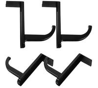 LOPUNER 4 Ganchos para Auriculares Negros, Soporte para Auriculares de Escritorio, Gancho Colgador Compacto para Organización en Hogar y Oficina, Accesorios para Orden y Espacio