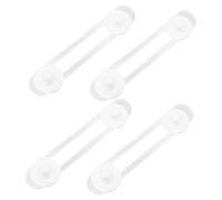 LOPUNER 4 Piezas Cerraduras de Seguridad para Muebles para Bloqueo Infantil para Armarios Diseño Transparente y Antipinchazos Instalación Rápida y para Refrigeradores y Muebles