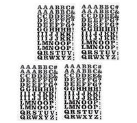 LOPUNER 4 Piezas Letras Transferibles para Planchar en Ropa de Vinilo Negro Aplicación de Hierro, Decoración DIY para Camisetas y Sombreros en Manualidades y Mejora de Vestuario
