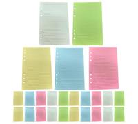 LOPUNER 5 hojas de recambio A5 para agendas, perforadas con 6 agujeros, a doble cara, hojas sueltas de 5 colores para carpetas, diarios y cuadernos, 80 g/m², 250/500 páginas.
