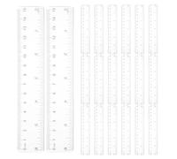 LOPUNER 50 Reglas geométricas de plástico de 15 cm y 6 Pulgadas - Regla Flexible con Pulgadas y centímetros para la Escuela y la Oficina - Herramienta Multiusos para arquitectos y matemáticas