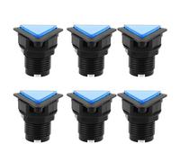 LOPUNER 6 botones triangulares iluminados para máquinas recreativas, pulsadores LED con microinterruptor para reemplazo de máquinas de juego, aptos para gabinetes de recreativas domésticas y