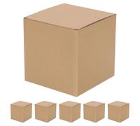 LOPUNER 6 cajas de cartón corrugado para envíos, cajas Kraft para pequeñas empresas, suministros de envío, embalaje de paquetes, organización minorista y almacenamiento de 5,91".