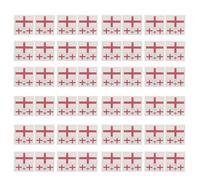 LOPUNER 60 Unidades Pegatinas Adhesivas para Cara y Cuerpo Diseño de Bandera de Inglaterra en Papel Blanco, Uso Múltiple y Aplicación Fácil para Eventos Deportivos y Fiestas