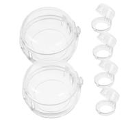 LOPUNER 6piezas Cubierta Protectora Perilla Transparente Para Estufas De Gas Prueba De Calor Para Seguridad De Cocinas Para Bebés y Pequeños