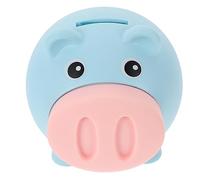 LOPUNER Alcancía Hucha Cerdito de Plástico Azul Contenedor de Monedas Adorable para Diseño Capacidad Grande Regalo para y Decoración Infantil