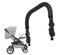 LOPUNER Asa De Parachoques Para Cochecito De Ñiño, Barra De Reposabrazos Ajustable De Piel y Tubo De Hierro, Compatible 98% Cochecitos, Funda Transpirable Cremallera, Seguro y Cómodo Para Uso Infantil