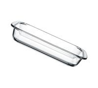 LOPUNER Bandeja de Cristal Templado Blanco de 1.0l para Microondas, Resistente y Segura, Adecuado para Hornear Arroz y Calentar Comida en Casa