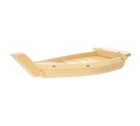 LOPUNER Bandeja de Madera para Sushi Forma de Barco Estilo Japonés, Plato para Servir Aperitivos en Hoteles y Restaurantes