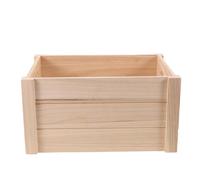 LOPUNER Caja de madera con asa - Cestas de almacenamiento rústicas apilables para encimeras de cocina - Organizador decorativo de madera estilo granja para frutas, verduras o pan 13.8x10x7